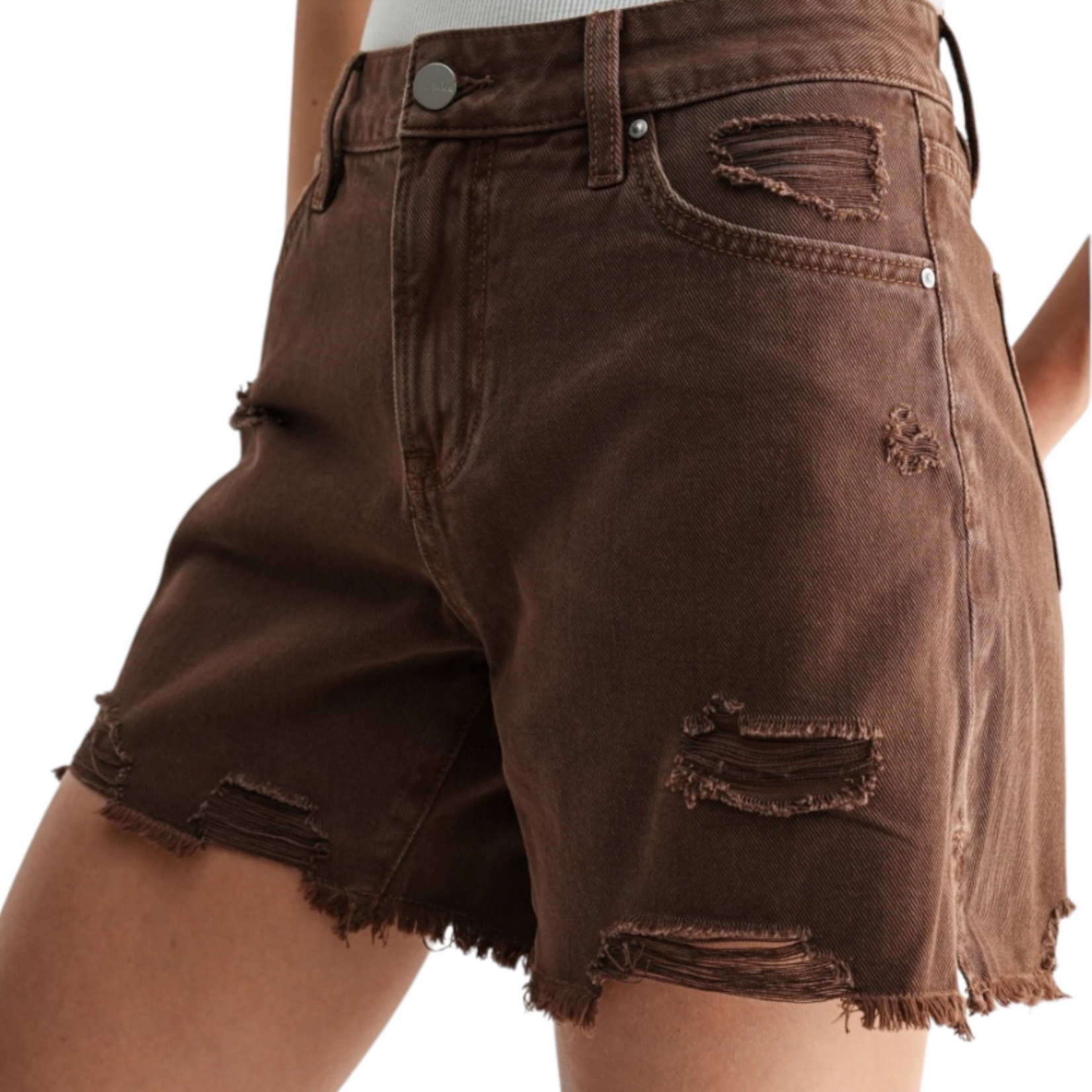Mica Denim MICA MDP-H626DE Dark Espresso Midi Shorts