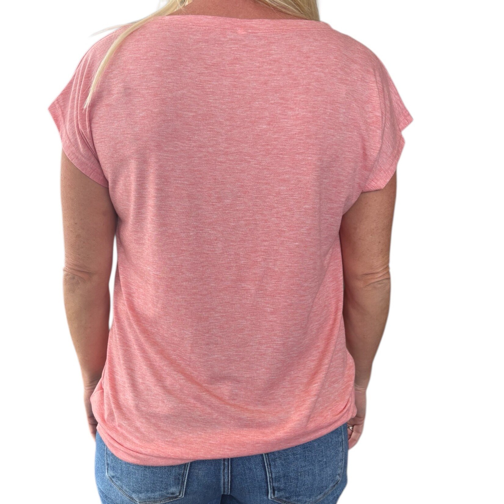 Lovesoft Pink Cap Sleeve Top with Pocket