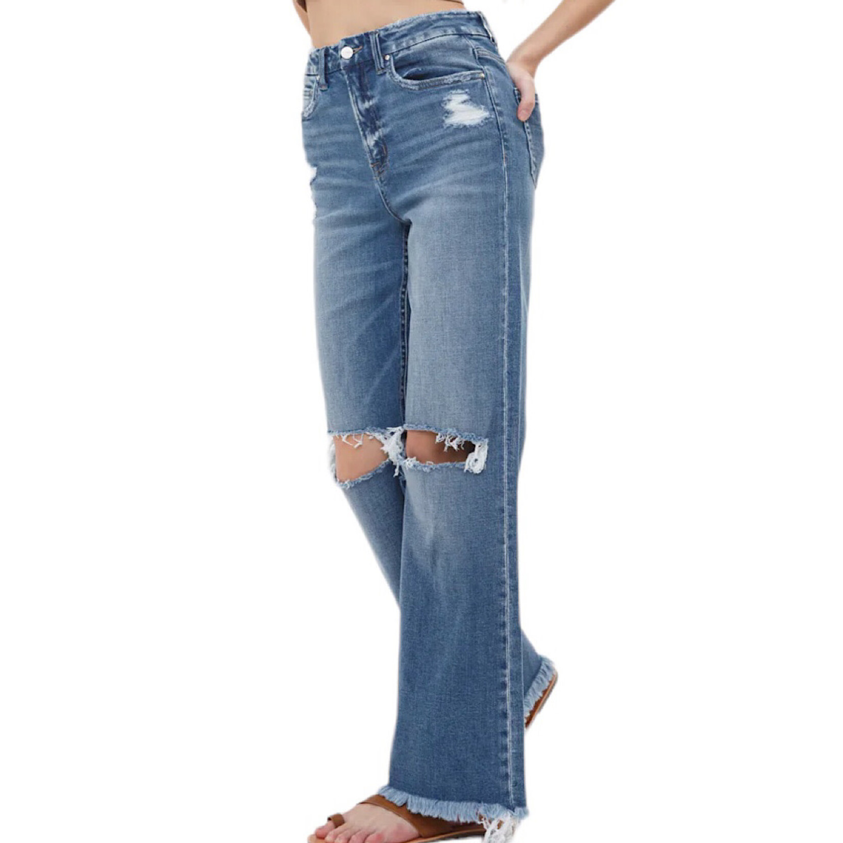 Mica Denim Mica Dehours Stretch Super High Rise Wide Leg MDP-W182