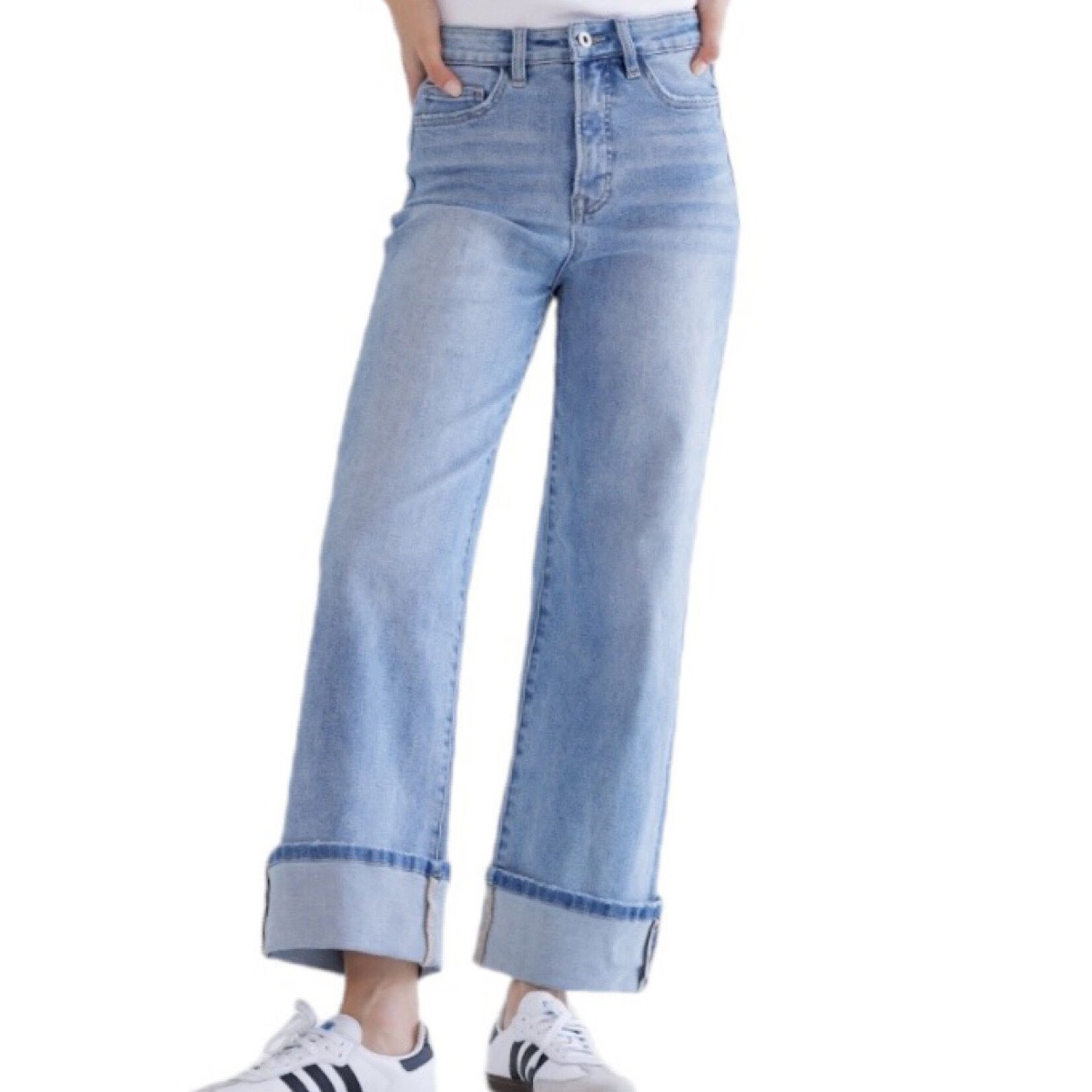 Mica Denim MICA MTT-W3373LT S/H Wide leg With Cuffed Hem