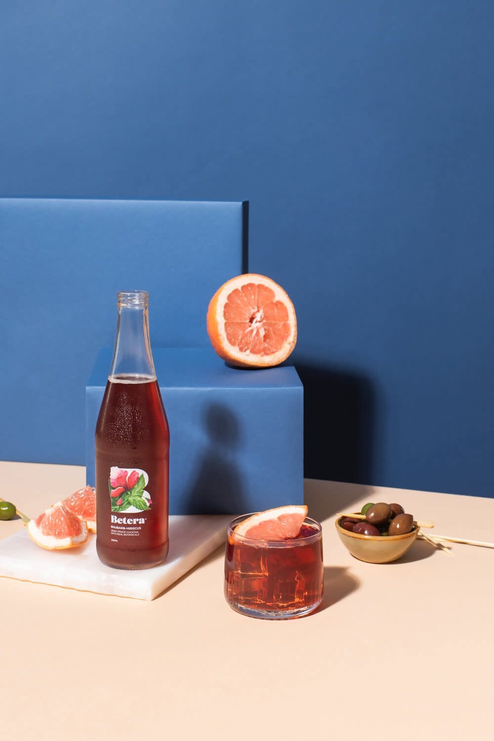 Betera Rhubarb Hibiscus Zero-Proof Cocktail