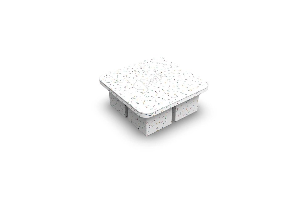 W&P Peak Extra Large Ice Tray - Speckled White