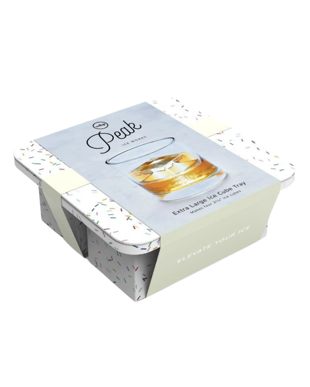 W&P Peak Extra Large Ice Tray - Speckled White