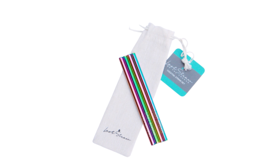 Last Straw Rainbow Cocktail Stainless Steel Metal Straw Set