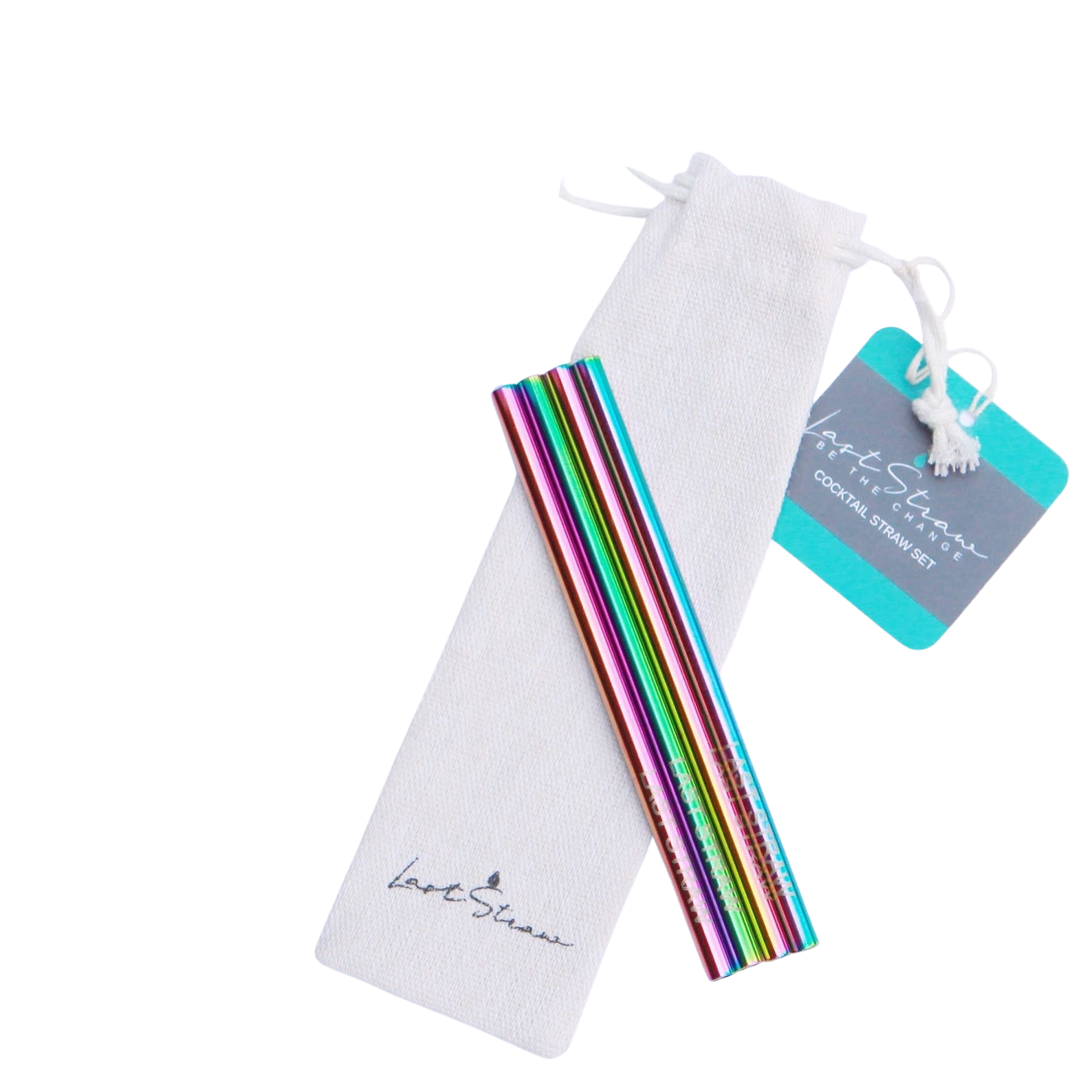 Last Straw Rainbow Cocktail Stainless Steel Metal Straw Set