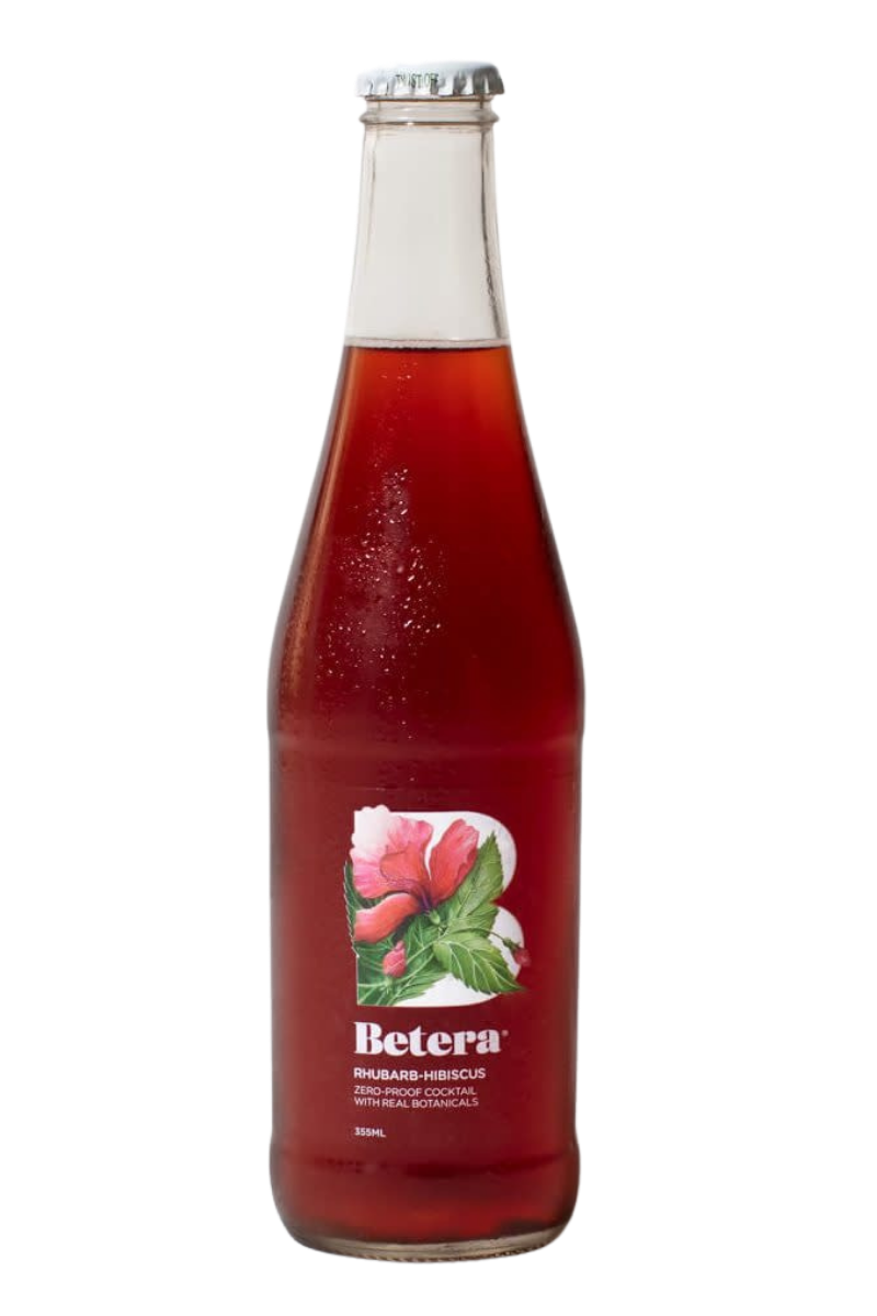 Betera Rhubarb Hibiscus Zero-Proof Cocktail