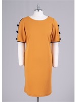 Fashioned For U Bow Sleeve PlusSize Dress,Midi Length95% Polyester, 5% Spandex Machine Wash Cold