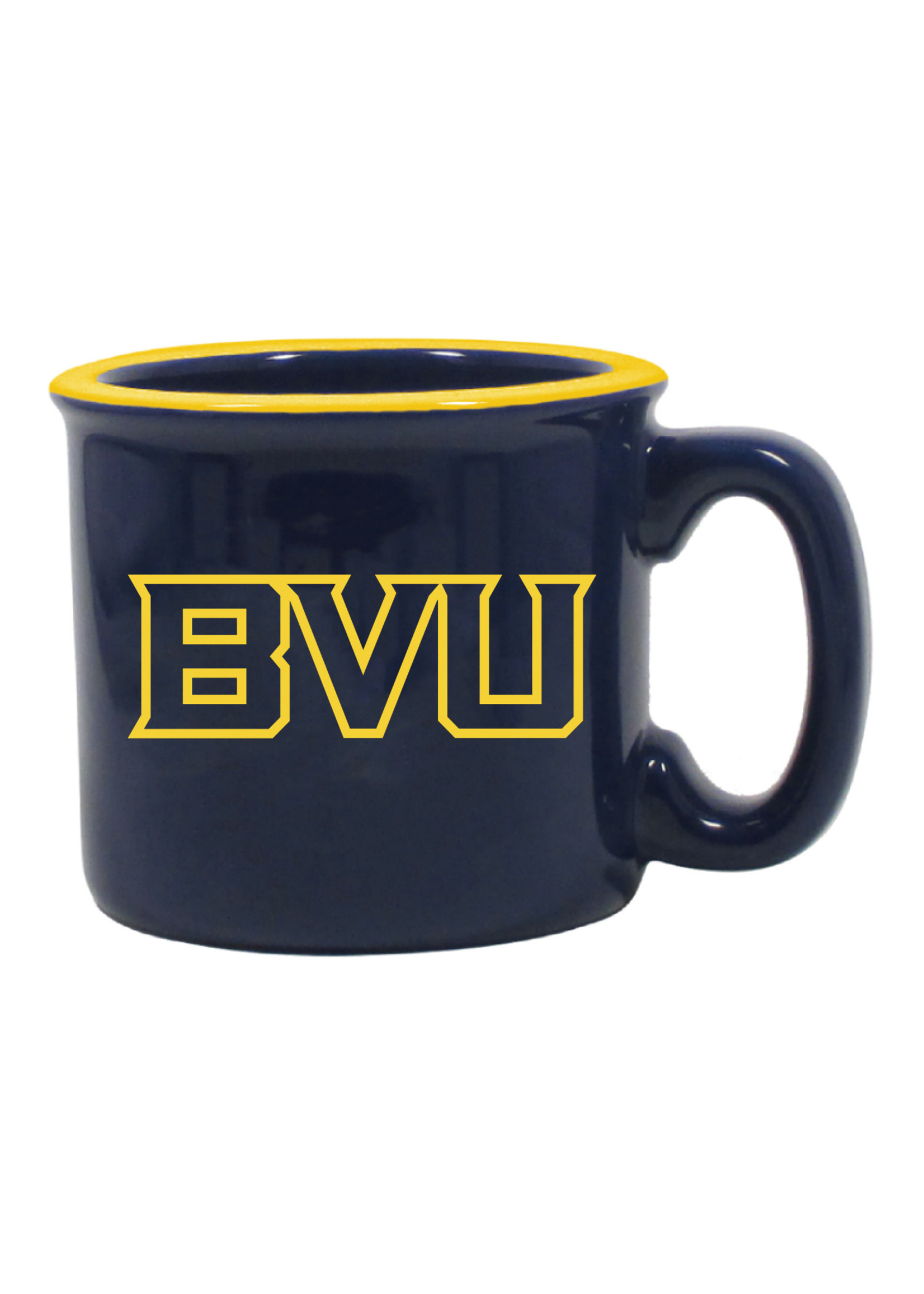 Nordic Company Inc 15 oz Navy Camp Mug/  Gold rim