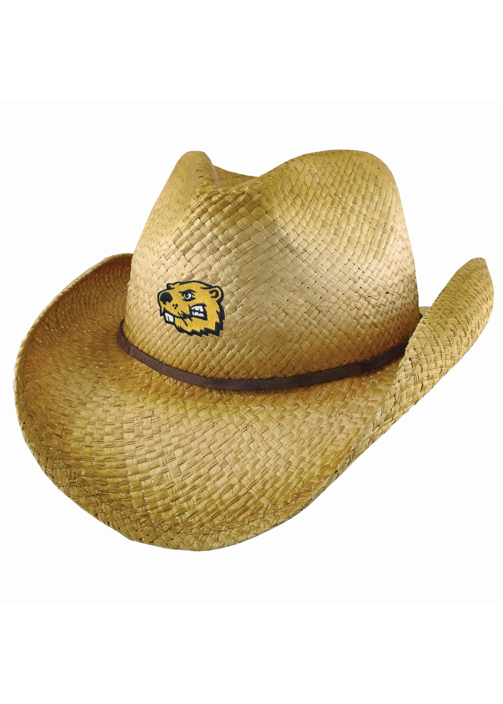 Logo Fit Wrangler Distressed Raffia Cowboy Hat