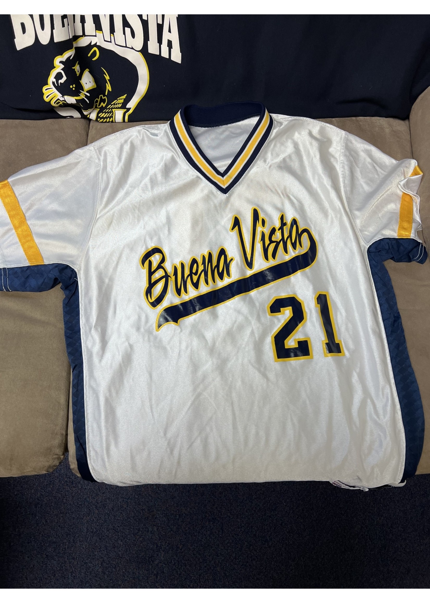 Athletics White W/Blue  Softball