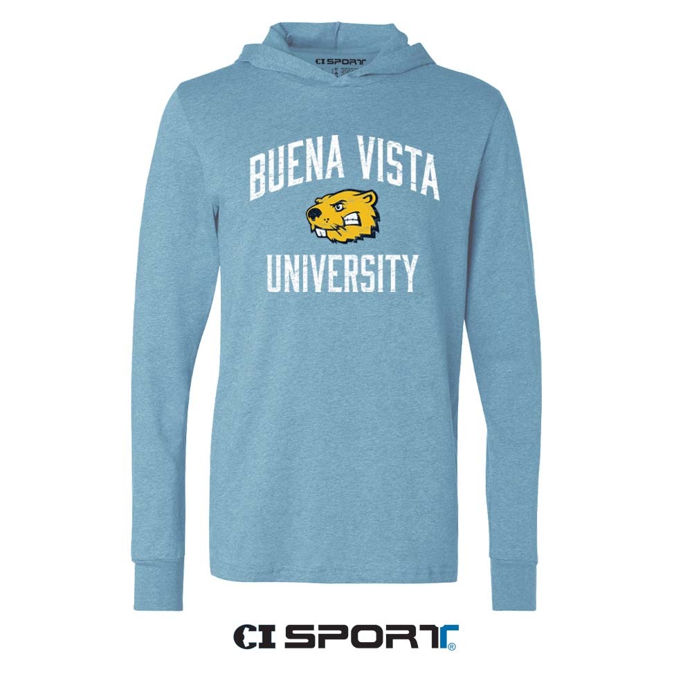 BVU Beavers Long Sleeve Hooded TShirt Buena Vista University Spirit
