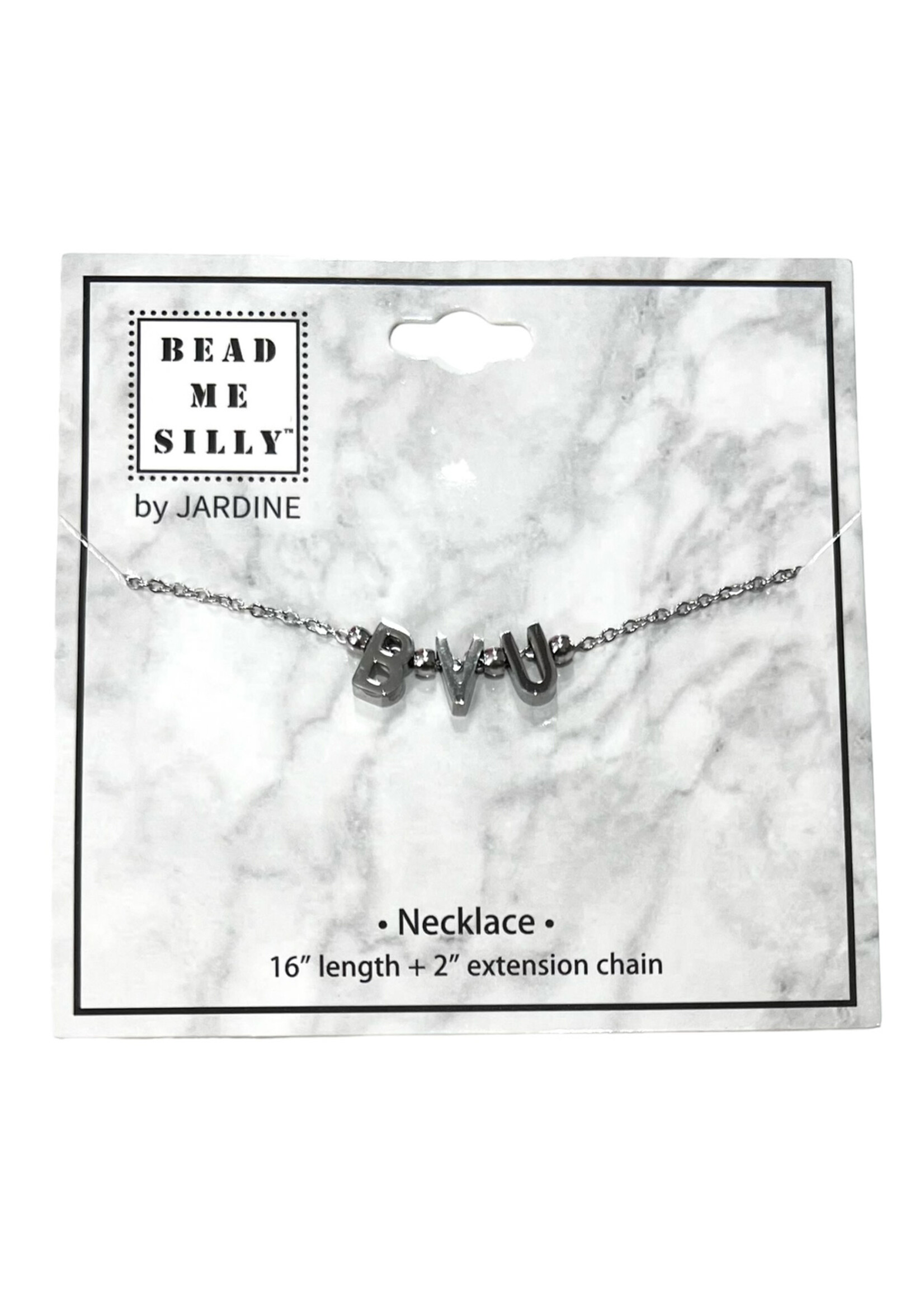 Jardine Associates Bead Me Silly BVU Silver Necklace
