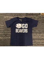 Gildan Youth T Shirt Go Beavers White ink