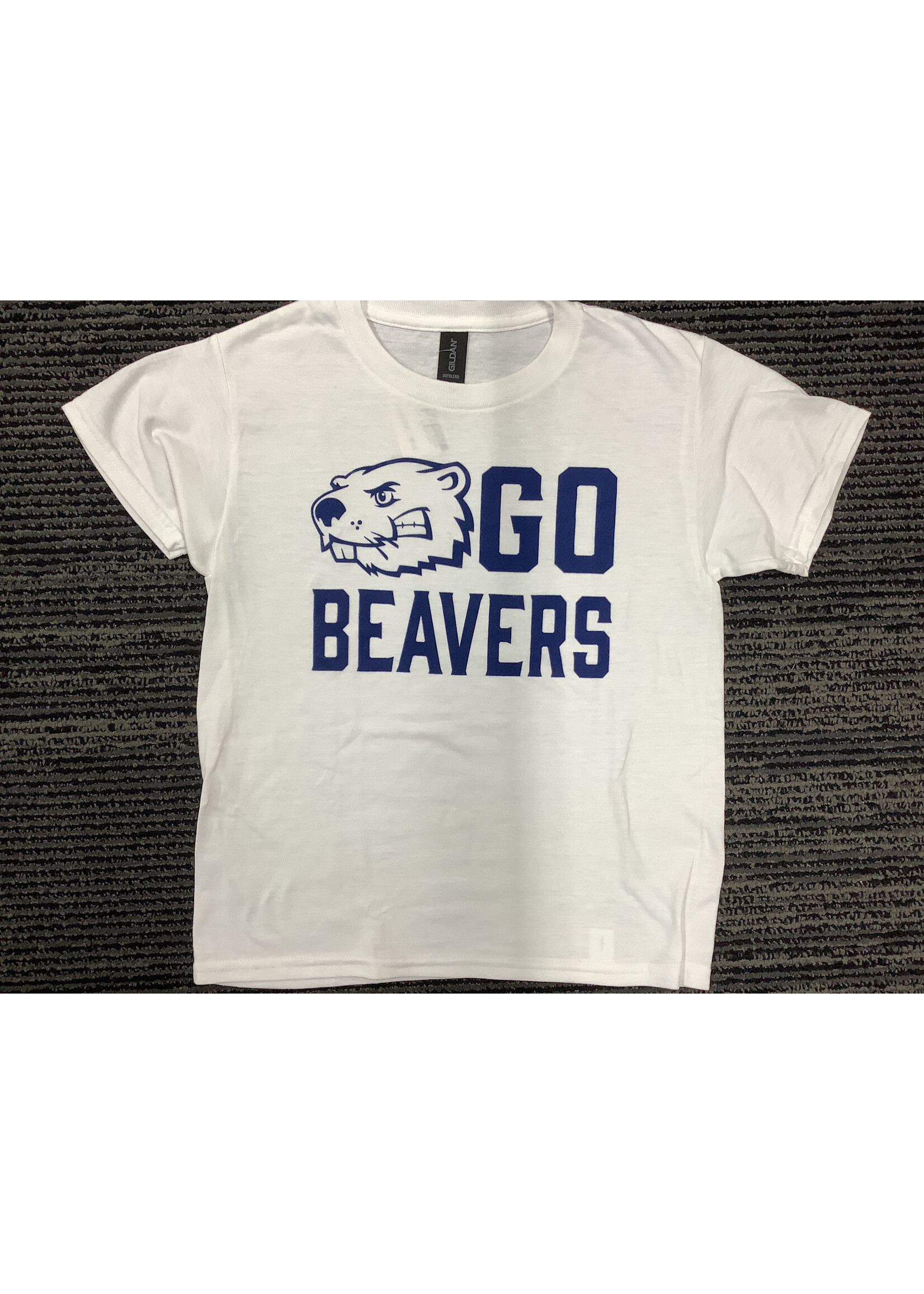 Gildan Youth T Shirt Go Beavers Navy ink