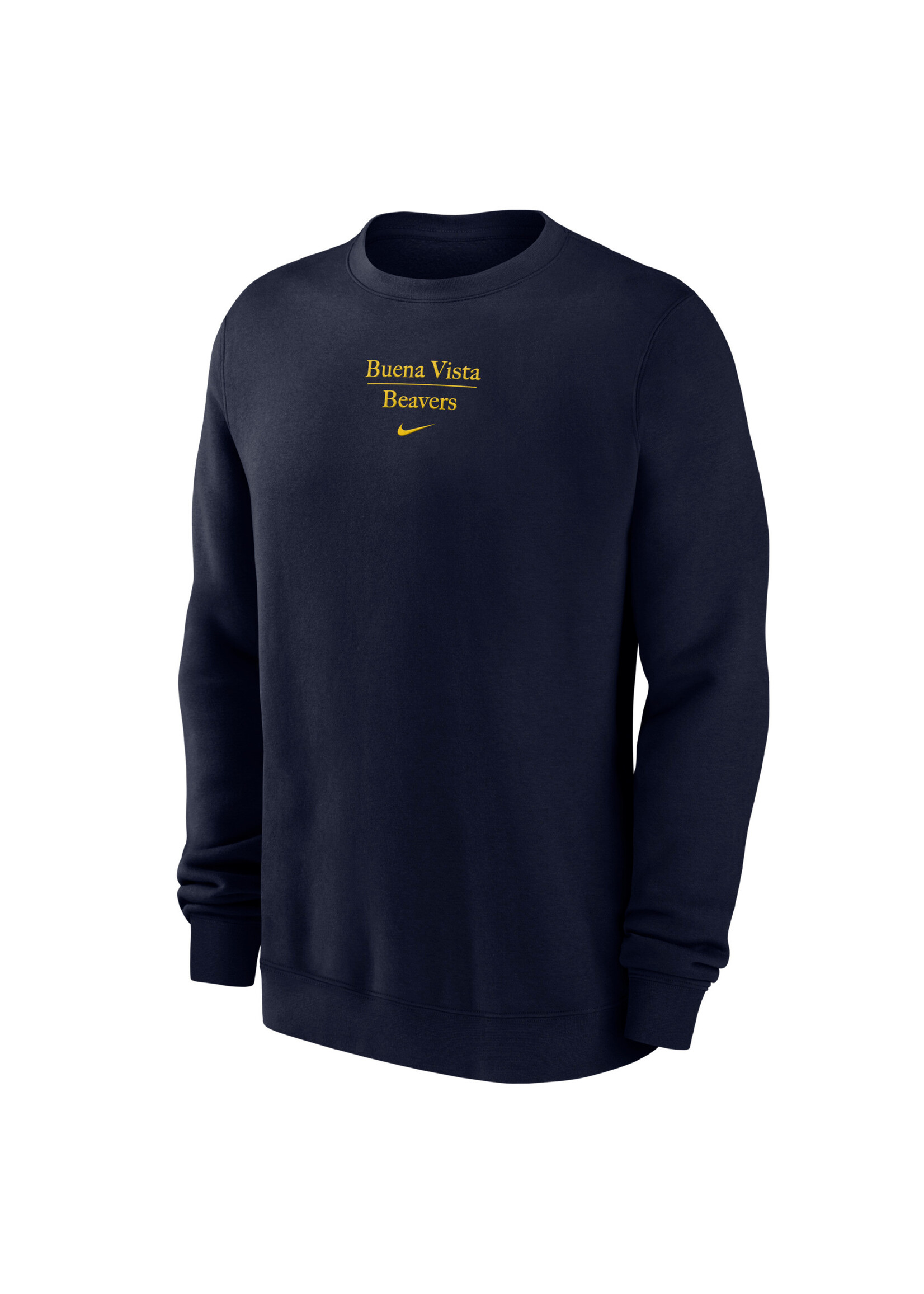 Nike Club Fleece crew gold embroidery