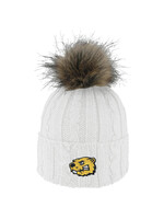 Logo Fit Alps Knit Cuff Hat Faux pom