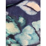 Nick Of Time Fabric, Blue Watercolor Floral, Poly/Lycra, 60"