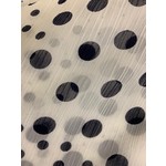 Nick Of Time Fabric, Crinkle Chiffon, Blue & White, 60"