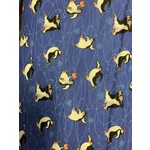 MDG- Marshall Dry Goods Fabric, Penguin, Blue, 100% Cotton, 45"