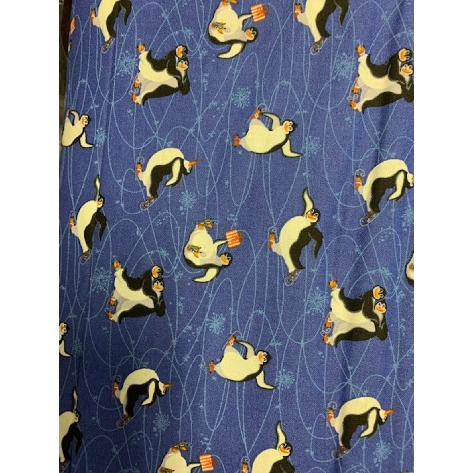 MDG- Marshall Dry Goods Fabric, Penguin, Blue, 100% Cotton, 45"