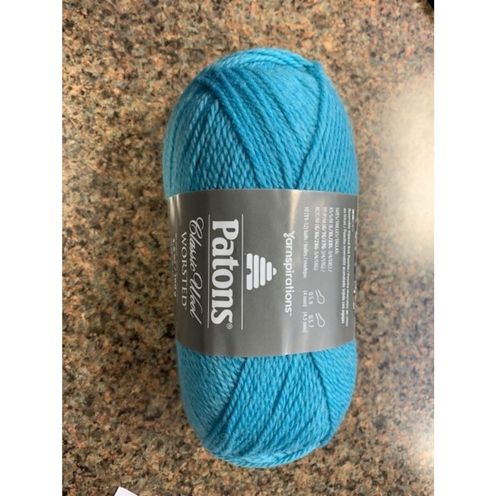 Paton Yarn, 100% New Wool, Teal Chalk, # 4, 194 yds