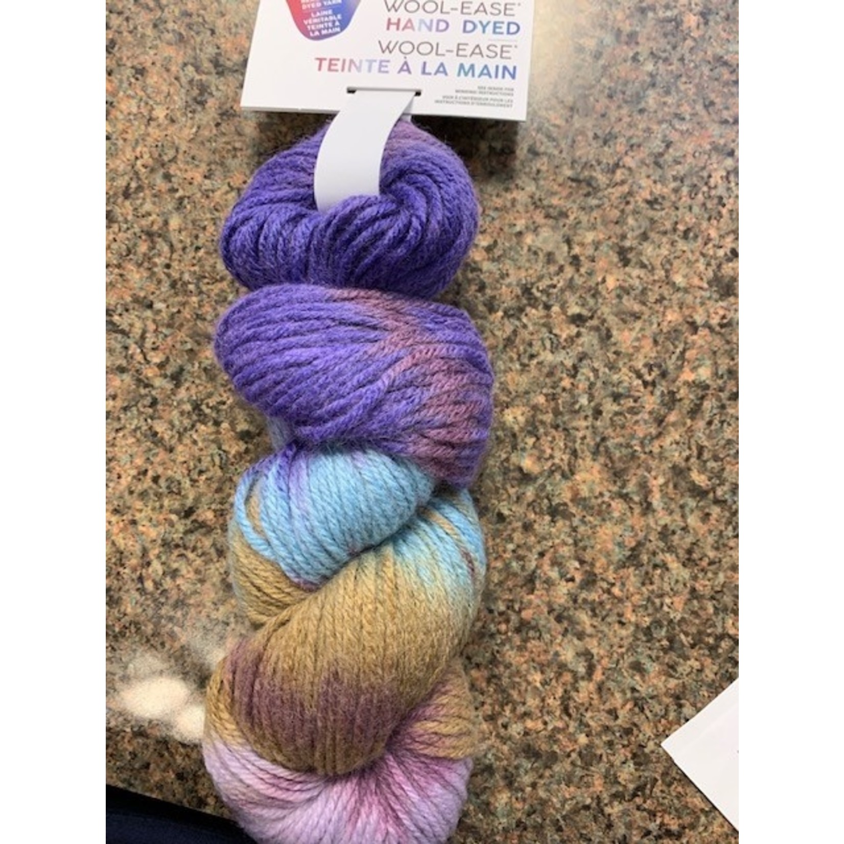 Lion Brand Yarn, Wool/Acrylic, Wool-Ease, PB&J, # 4,  146 yds