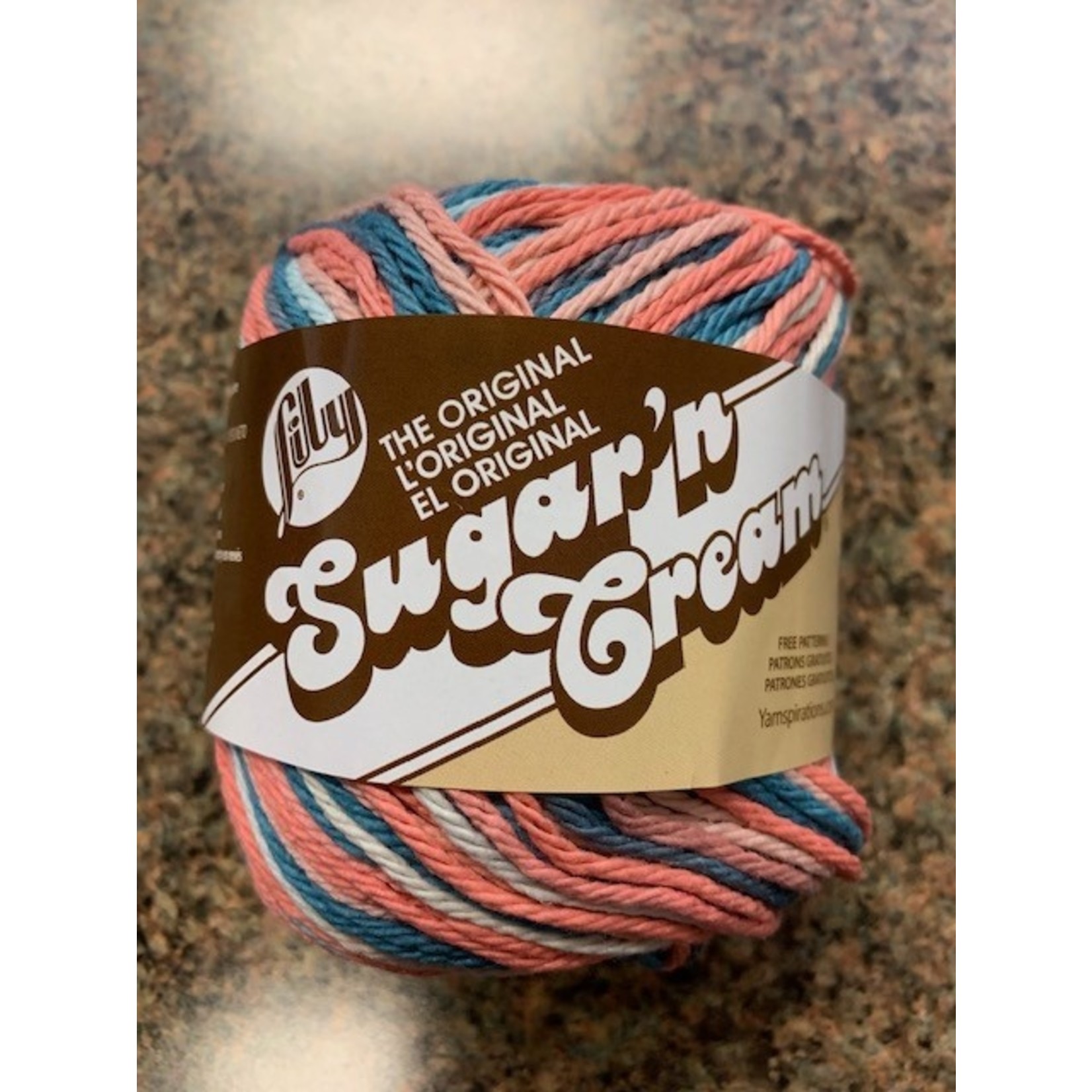 Sugar & Cream Yarn, 100% Cotton, # 4, Coral Seas, Ombre