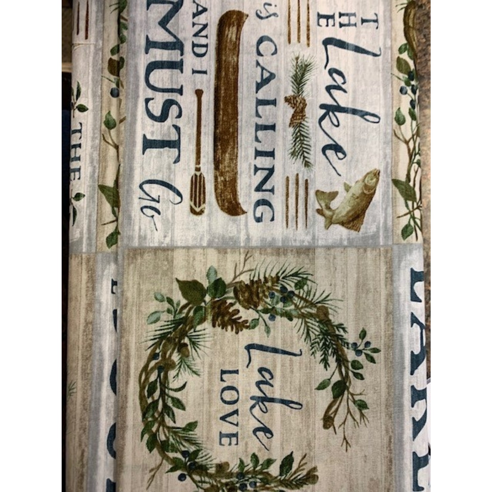 Checkers Fabric, 100% Cotton, Lakeside Patch, 45"