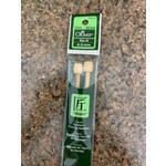 Clover Knitting Needles, Single, # 6, 13 in, Bamboo, Single