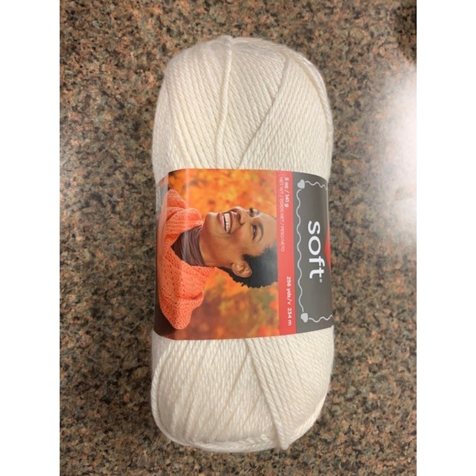 Red Heart Yarn, Off White, # 4, 256 Yds