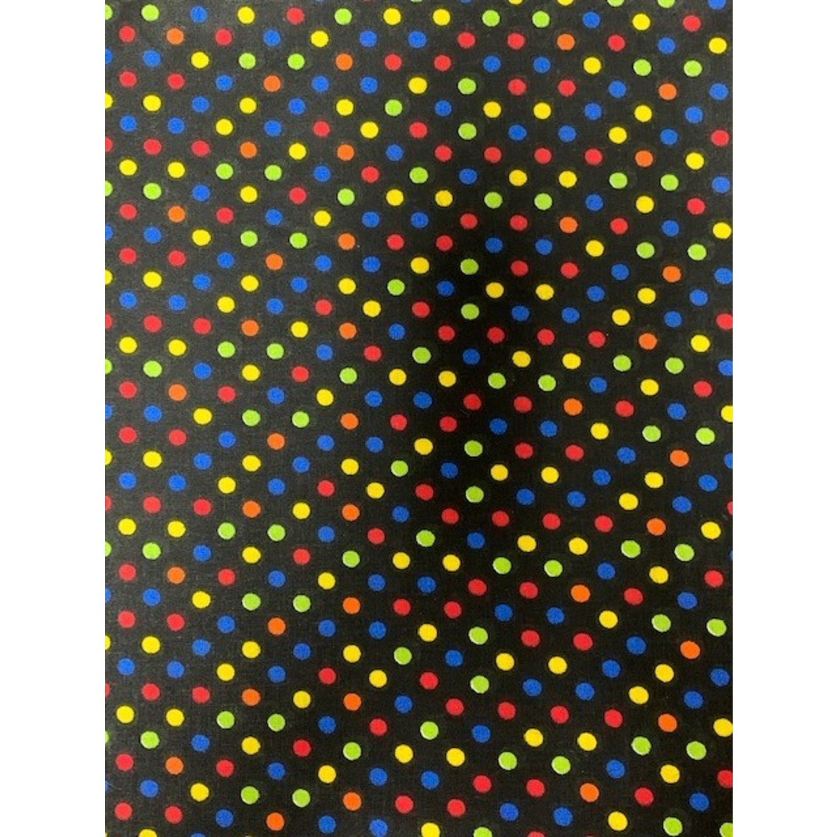 Nick Of Time Fabric, Woven Cotton, Black/Multi, Dot, Childrens, 45"