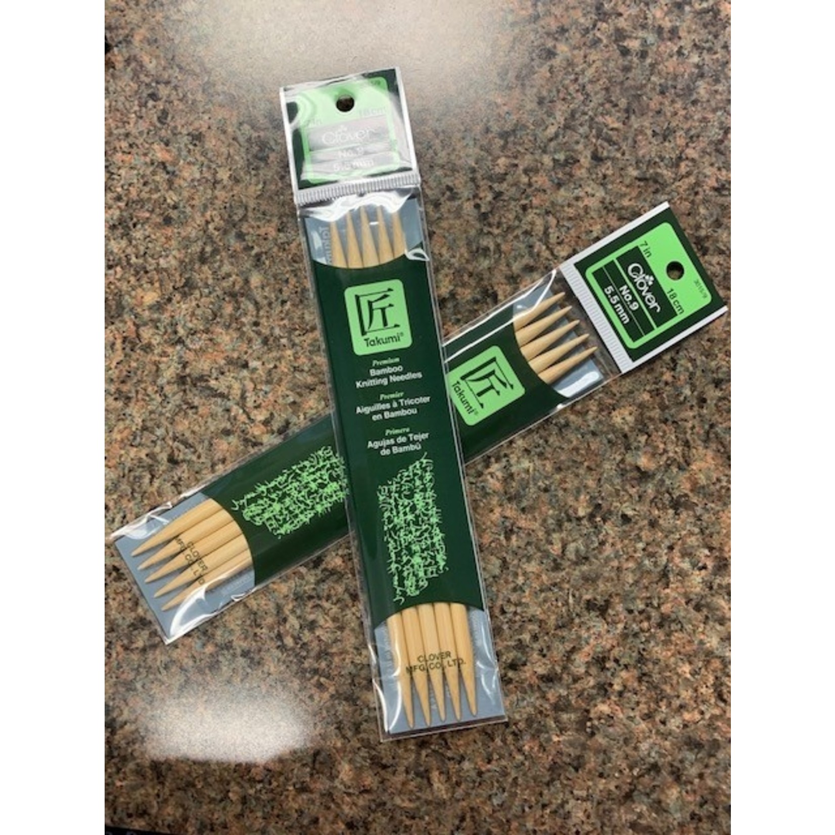 Clover Knitting Needles, Double Pointed, No. 9, 5.5mm