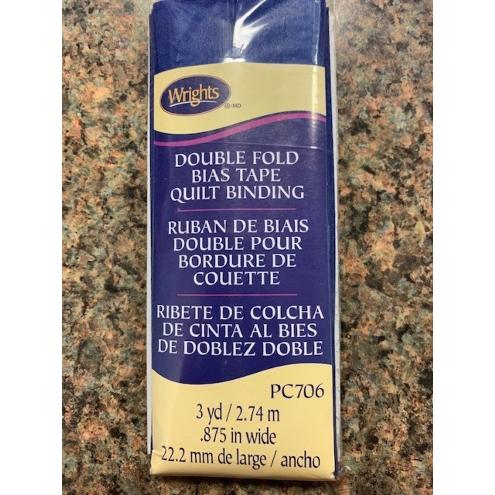 Wrights DOUBLE FOLD BINDING, 3 yd, .875" wide