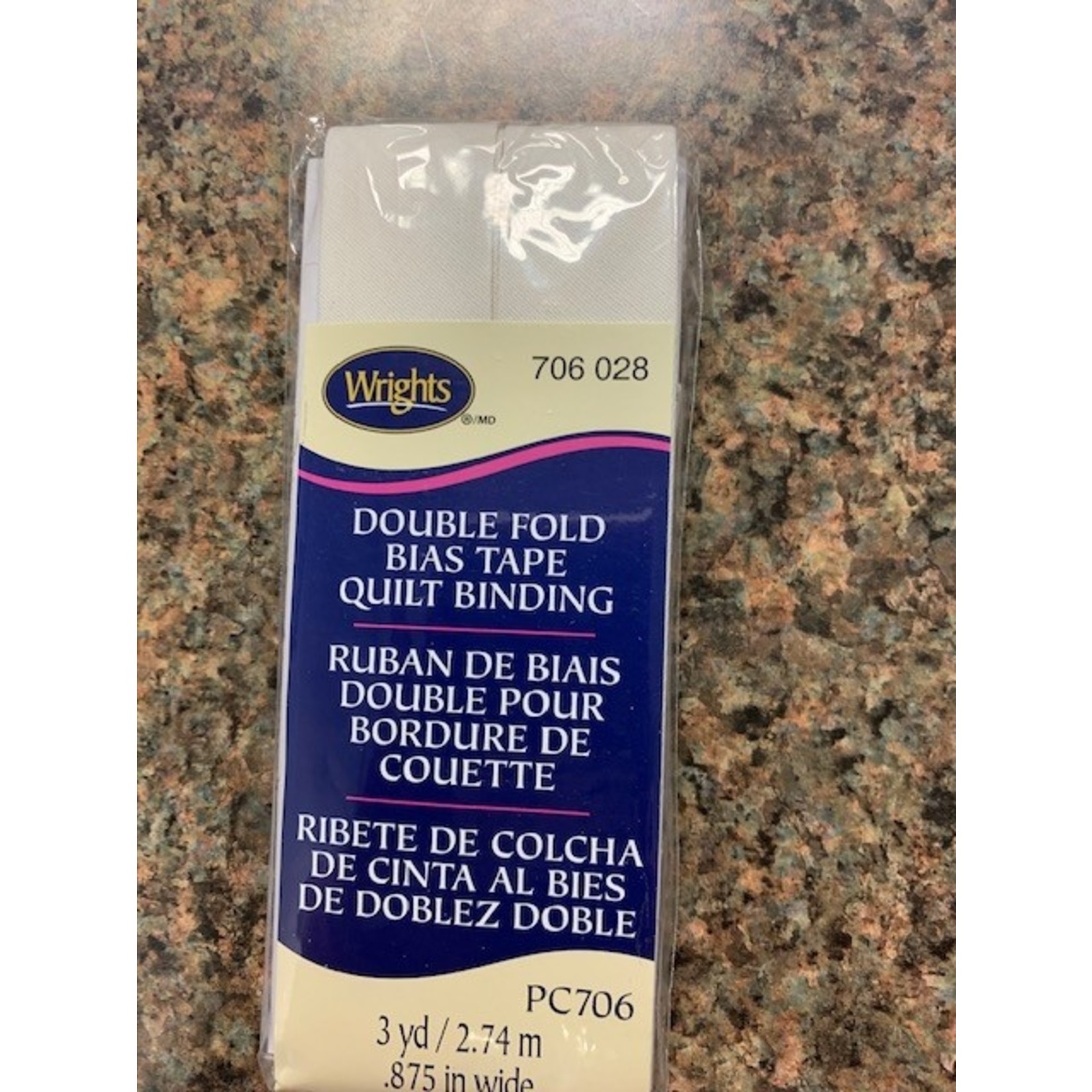 Wrights DOUBLE FOLD BINDING, 3 yd, .875" wide