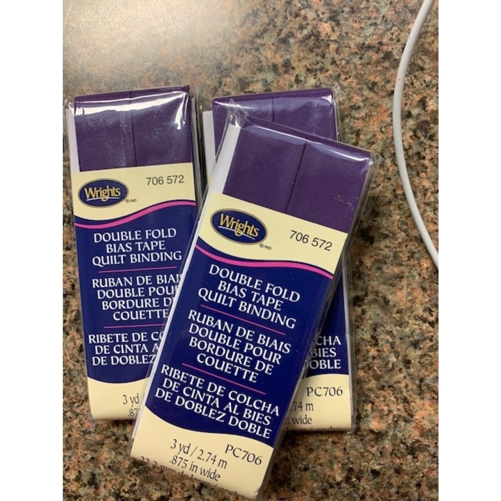 Wrights DOUBLE FOLD BINDING, 3 yd, .875" wide