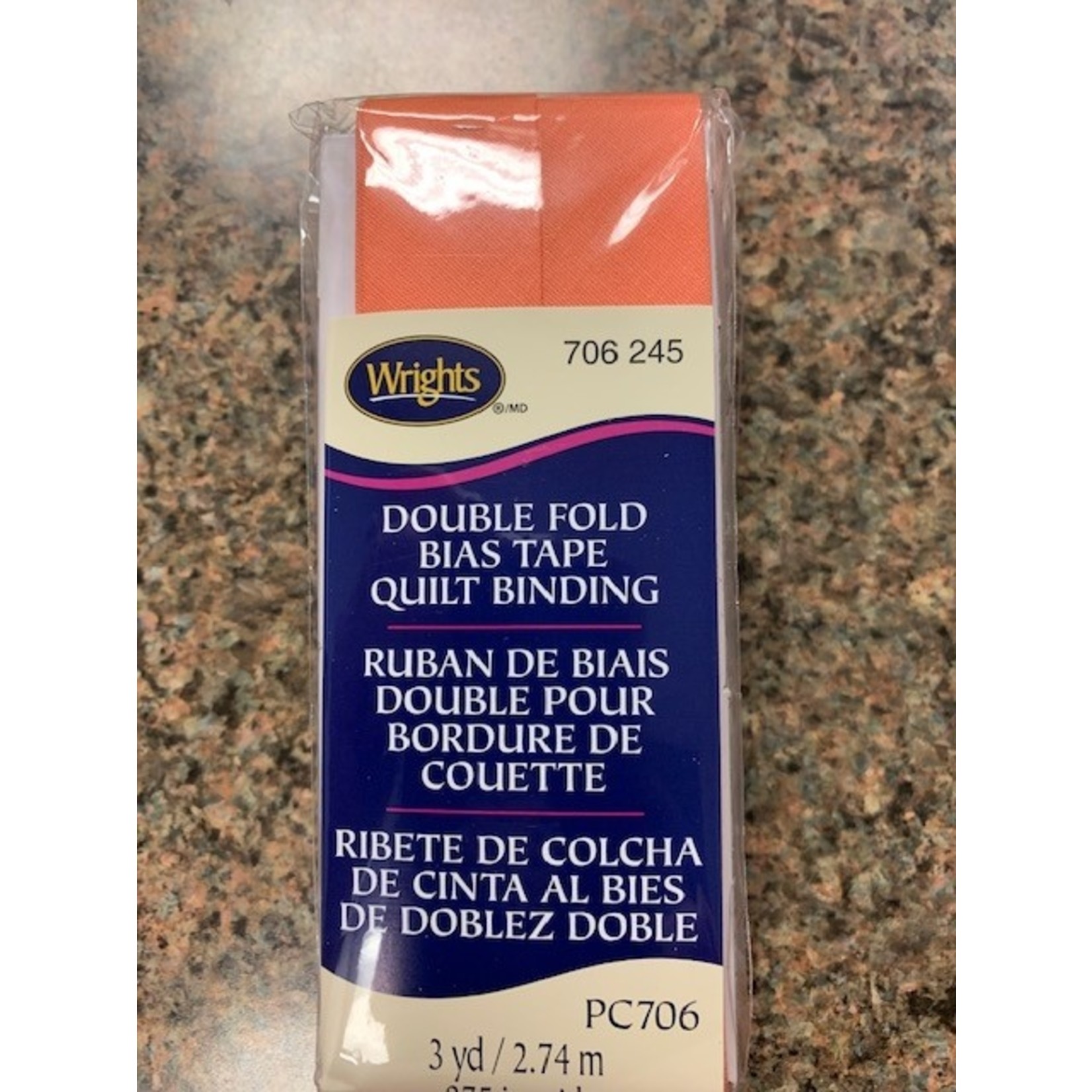 Wrights DOUBLE FOLD BINDING, 3 yd, .875" wide