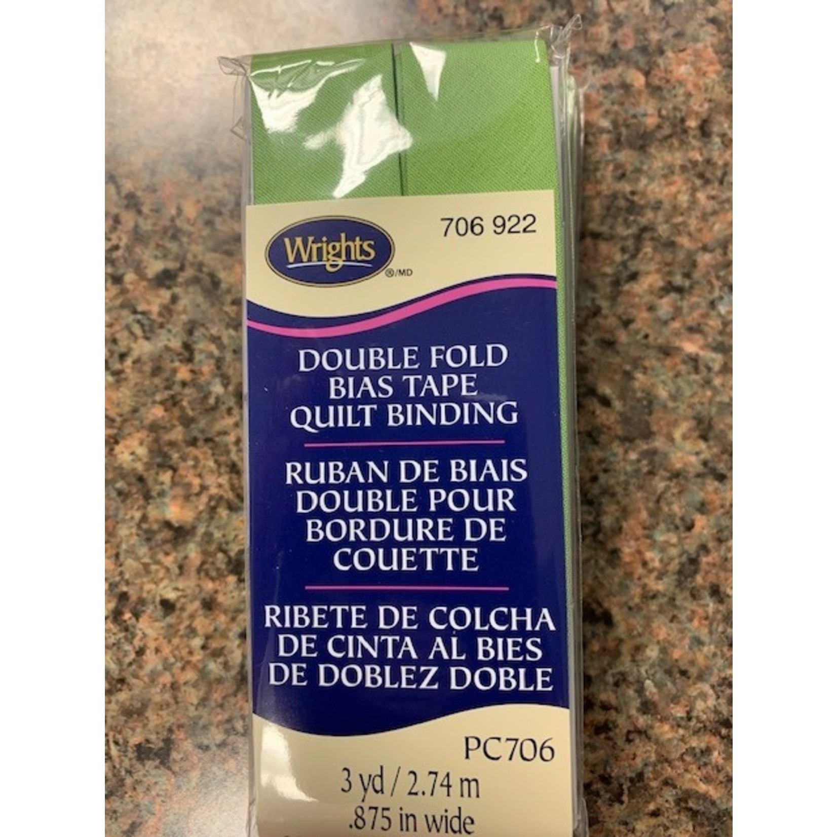 Wrights DOUBLE FOLD BINDING, 3 yd, .875" wide