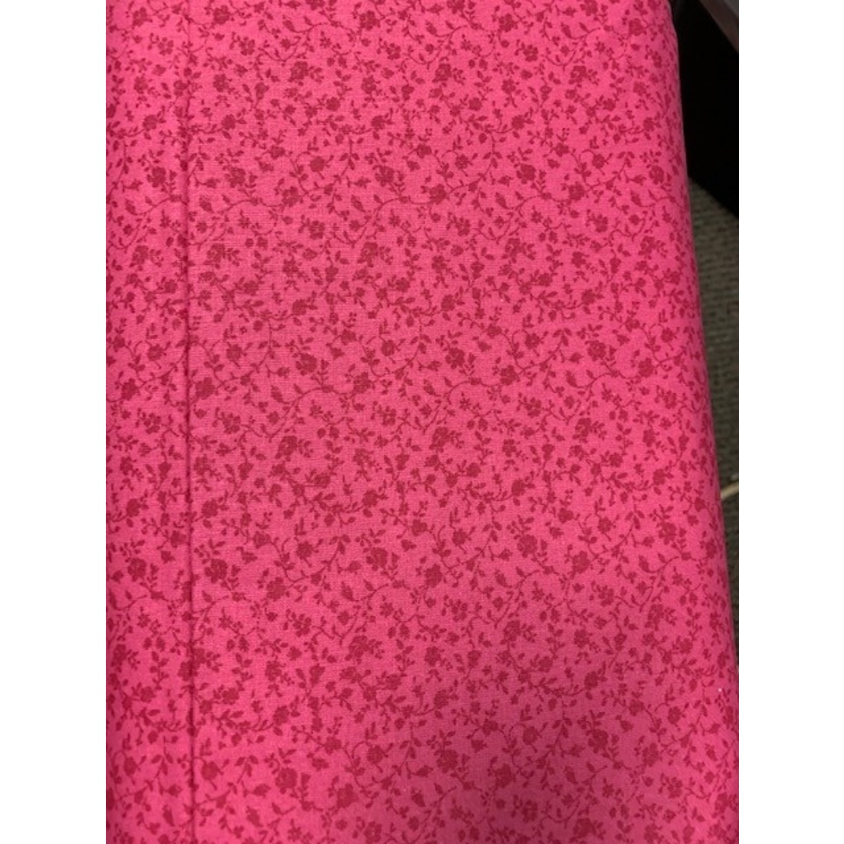 MDG- Marshall Dry Goods Fabric, Quilters Calico, 100% Cotton, Dark Pink, 45"