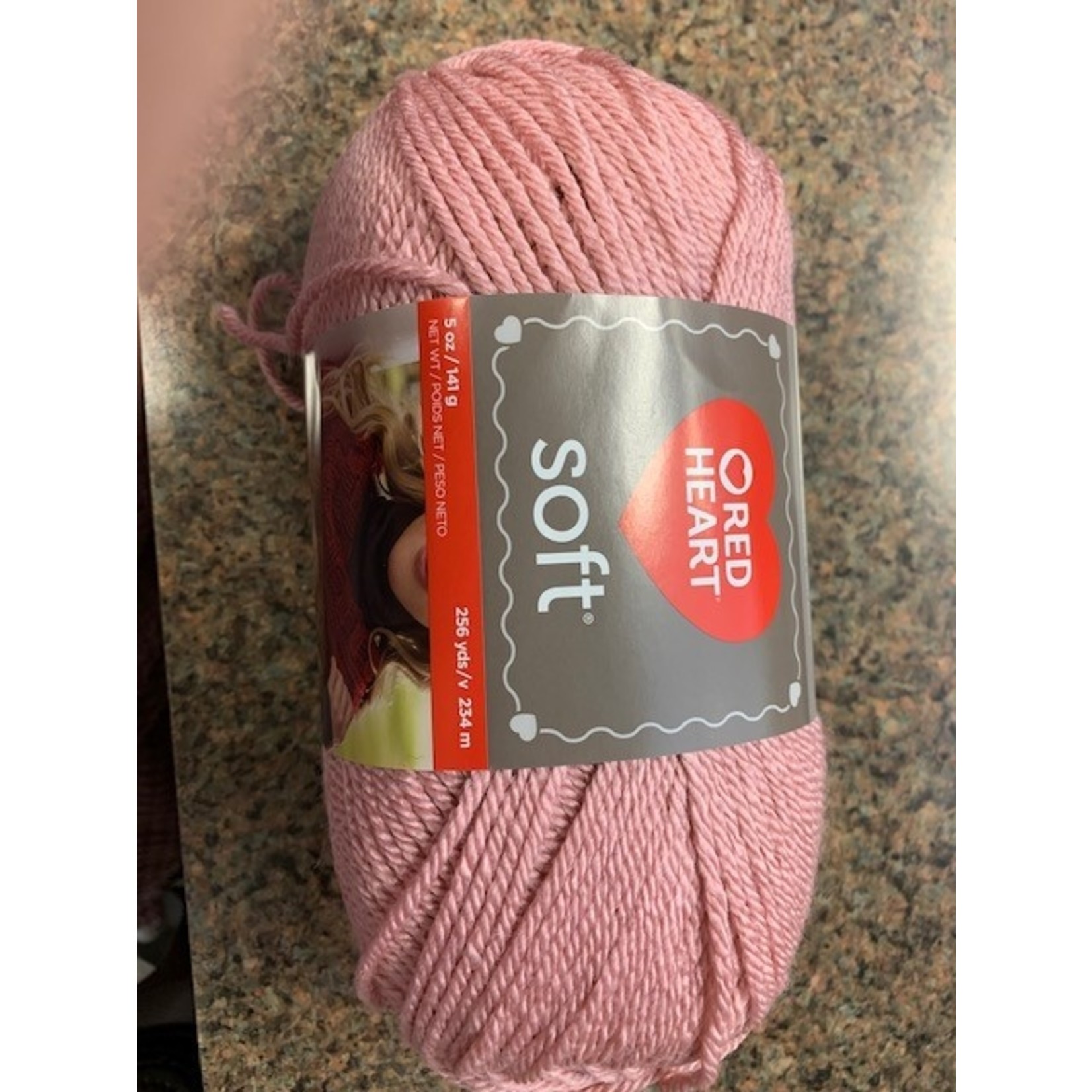 Red Heart Yarn, Rose Blush, # 4 medium, 256 yds, Acrylic