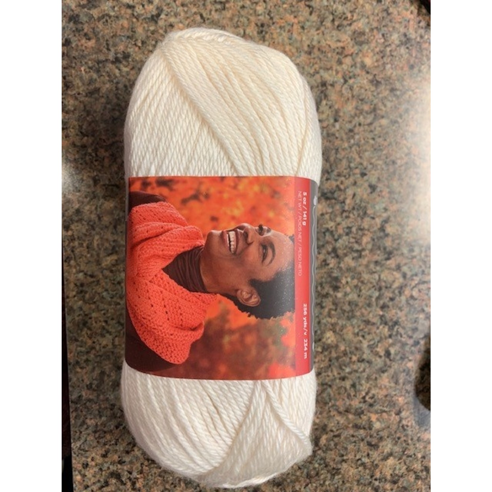 Red Heart Yarn, Off White, # 4 Medium, 256 yds