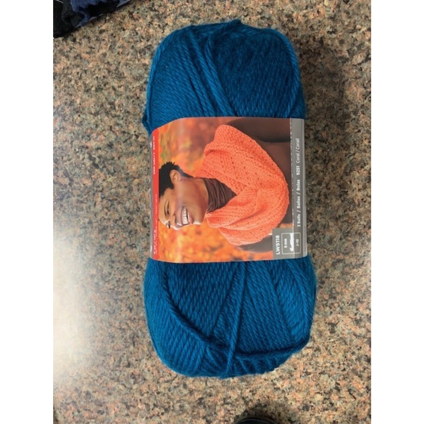 Red Heart Yarn, Teal,  # 4 Medium, Acrylic, 256 Yds