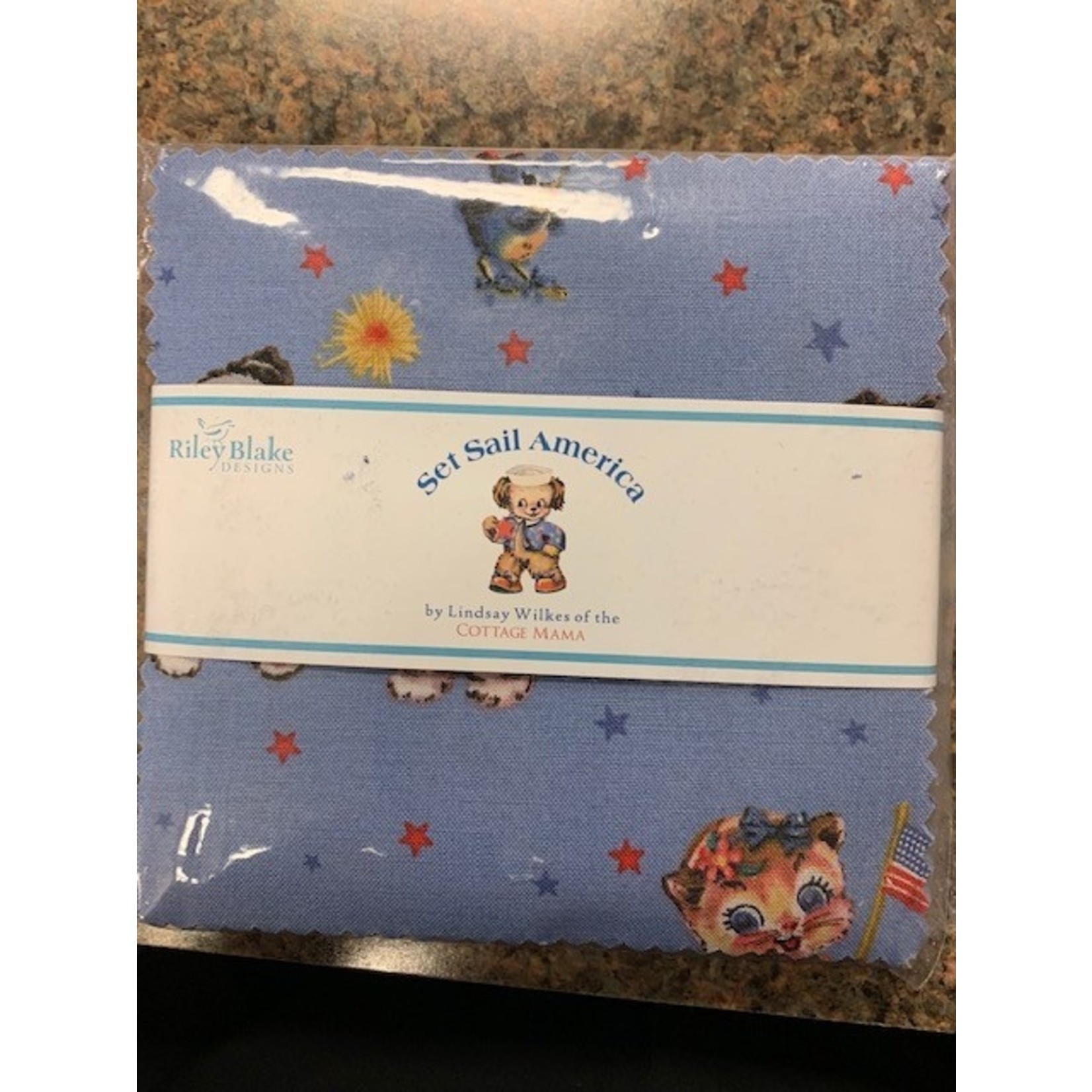 Riley Blake Charm Pack, 5 in, 42 pieces, Set Sail America