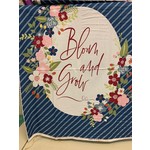 Riley Blake Fabric, Panel, 100% Cotton, Navy, "Bloom And Grow", Navy