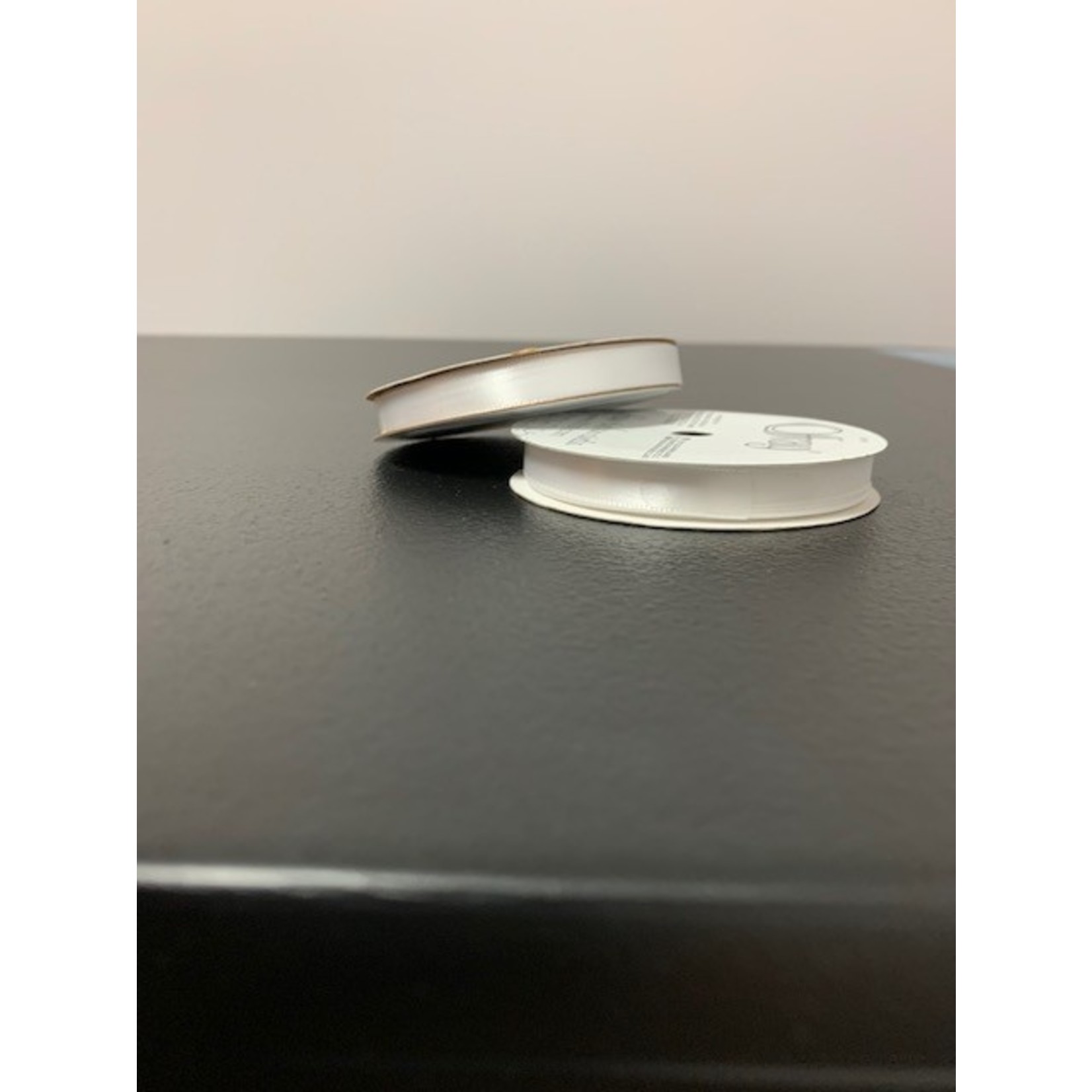 Offray Ribbon, Single Faced Satin, 3/8" wide, 18 ft, White