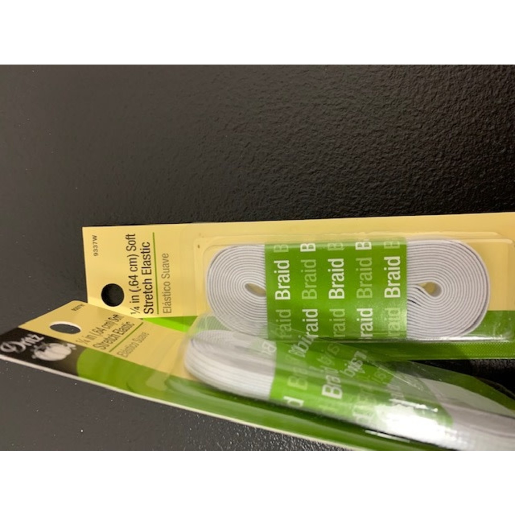 Dritz Elastic,  White, 1/4", 3 yards, Soft Stretch