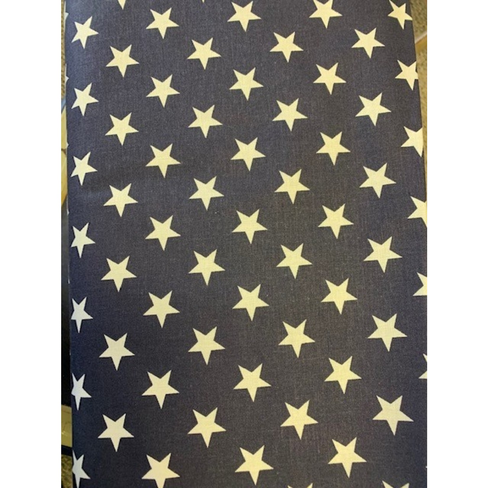 MDG- Marshall Dry Goods Fabric, Patriotic, 100% Cotton,  45", White Starts on Navy