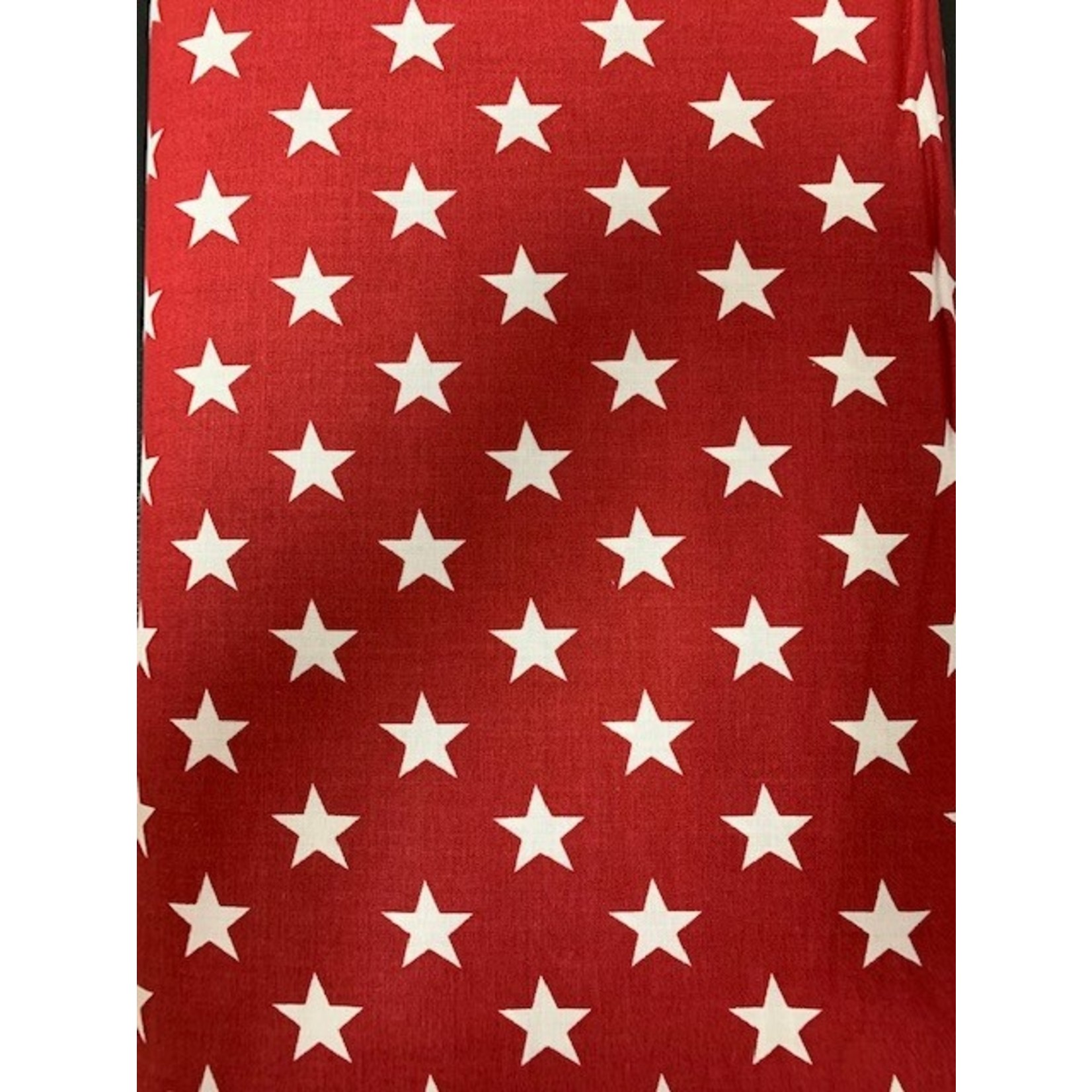MDG- Marshall Dry Goods Fabric, 100% Cotton, Patriotic, White Stars on Red, 45"