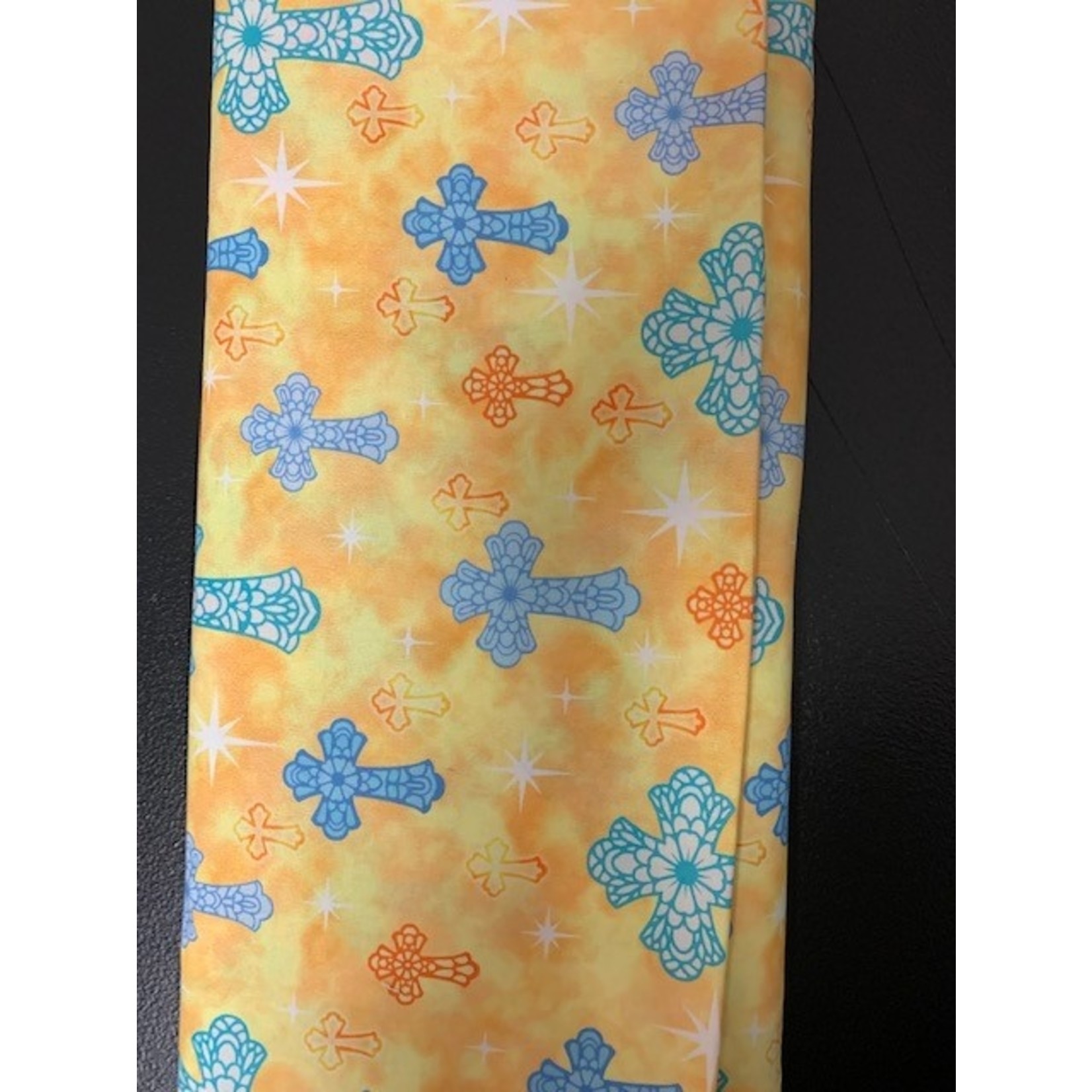 Quilting Treasures Fabric, 100% Quilters Cotton, Crosses,  Coordinates w/ "I'll Be A Sunbeam" panel