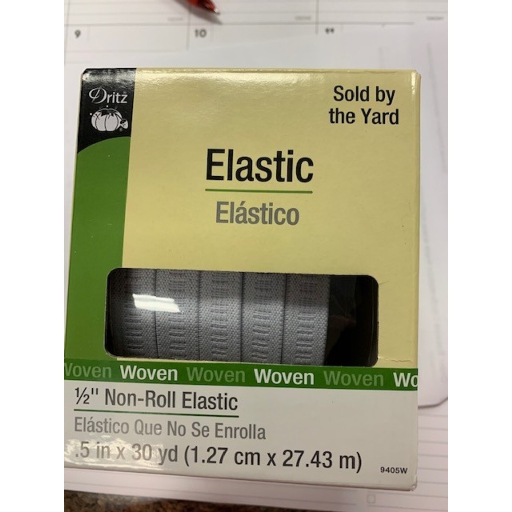 Dritz Elastic, 1/2",   Non-Roll, Woven, Sold By The Yard,