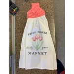 Vanessa Embroidered Hanging Tea Towel- Fresh Flower Market